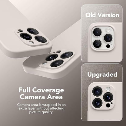 Magnetic for iPhone 14 Pro Case, Compatible with MagSafe, [Full Camera Protection][Screen Protector] Silicone Shockproof Protective Phone Case for iPhone 14 Pro 6.1", Stone