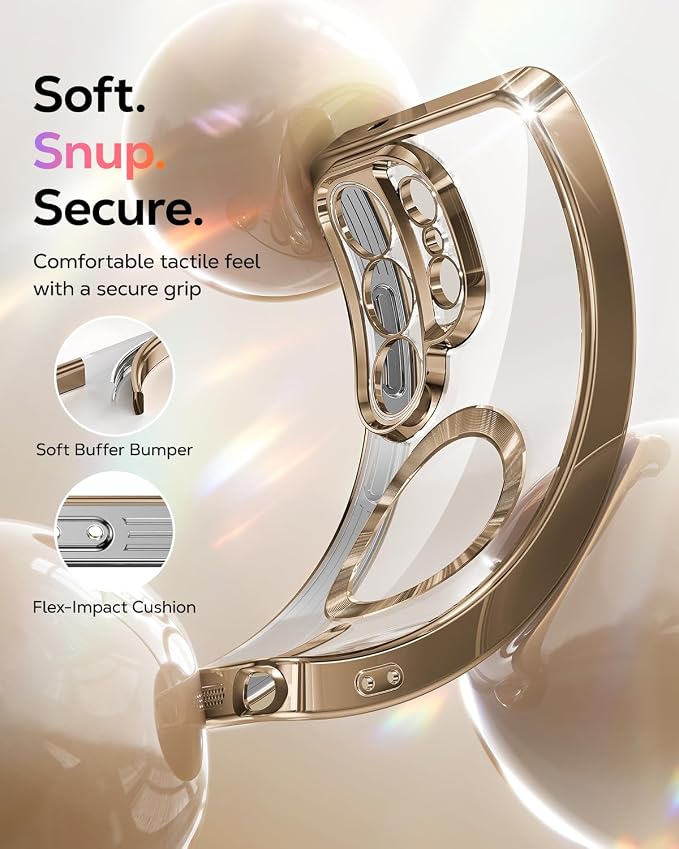 Meifigno Magnetic Case Designed for Samsung Galaxy S26 Ultra 6.9", [Compatible with MagSafe] [Removable Glitter Card & Wrist Strap], Surround Lens Protection Case for Galaxy S26 Ultra, Desert Titanium