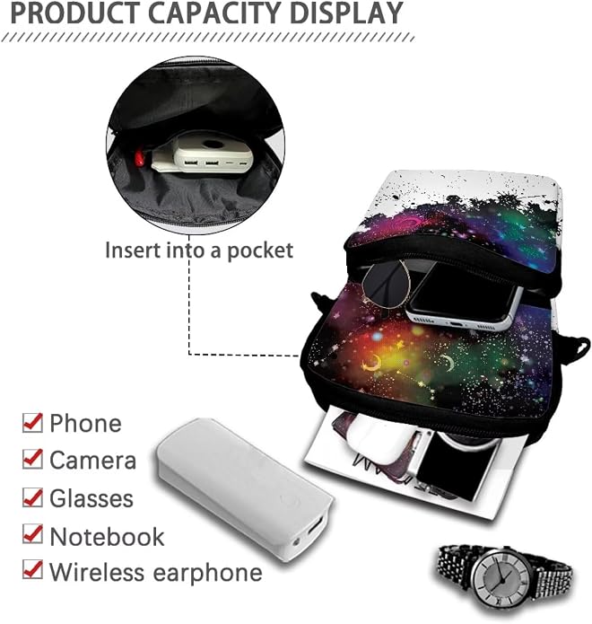 Men's Crossbody Bag, Small Cell Phone Wallet, Women's Shoulder Handbag, Travel Gym Bag