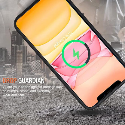 Battery Case for iPhone 11, Enhanced 10000mAh Portable Protective Smart Wireless Charging Case Support Carplay Compatible with iPhone 11 (6.1 inch) Rechargeable Extended Battery Charger Case (Black)