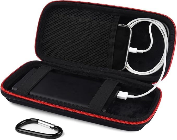 Skynew Power Bank Hard Travel Case Medium Compatible RAV Power 26800/20100/20000mAh, Anker Power Core 26800mAh/ PowerCore +26800mAh, INIU 10000mAh and Miady 10000/15000mAh (Medium Black)
