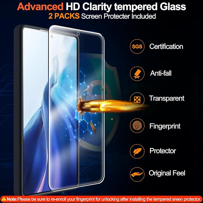MOZOTER for Samsung Galaxy S25 Ultra Case,[Compatible with MagSafe] Black | [12Ft Military Dropproof][2*Screen Protector]Translucent Anti-Slip Back Slim Shockproof Case for S25 Ultra-Black