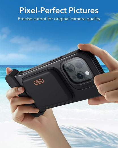 ESR Waterproof Phone Pouch for iPhone 13 Pro / 14 Pro / 15 Pro, Underwater Touch Sensitivity, IPX8 Floating Waterproof Cellphone Case with Lanyard, Dry Bag for Snorkeling, Black