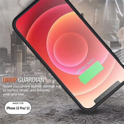 iPhone 12/12 Pro Battery Case, Upgraded 10000mAh Rechargeable Portable Charging Case with Wireless Charging Compatibility for iPhone 12/12 Pro (6.1 inch) with Carplay Battery Pack Charger Case (Black)