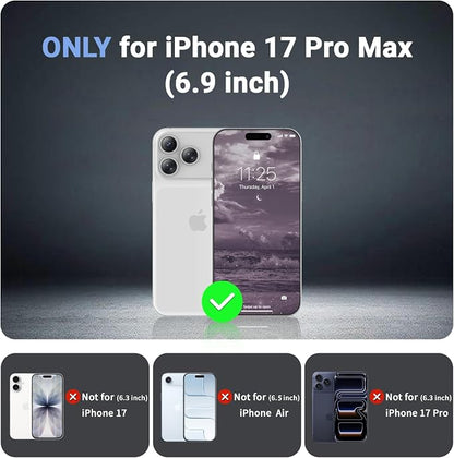 jaroco Magnetic for iPhone 17 Pro Max Case, [Compatible with MagSafe][Military Grade Drop Protection][Heavy Duty Protection][Non-Slip][Shockproof] 2-Layer Durable Bumper Phone Case 6.9''-Wine Red