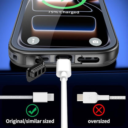 SPORTLINK for iPhone 17 Pro Case - IP68 Waterproof Military Protective Full Body Heavy Duty Shockproof 360 Sealed Dustproof with Camera Screen Protector Phone Cover for iPhone 17 Pro 6.3" Black