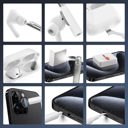 34-in-1 Phone and Laptop Cleaning Kit - Multi-Function PC Electronic Cleaner for iPhone,iPad,MacBook,Keyboard, AirPods,Speakers, and Earbuds.Portable kit Suitable for Cleaning Chargers and Cables.