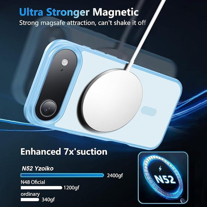 Magnetic for iPhone Air case, with Camera Lens Protector [10Ft Military-Grade Protection] Compatible with fit MagSafe Slim case for iPhone 17 Air 6.5 inch, Light Blue
