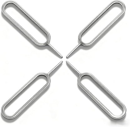 4 Pcs SIM Card Removal Openning Tool Tray Eject Pins Needle Opener Ejector Compatible with All iPhone Apple iPad HTC Samsung Galaxy Cell Phone Smartphone Watchchain Link Remover (Style B)