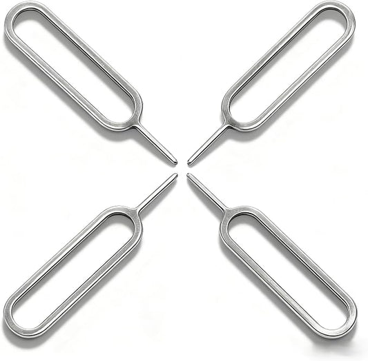 4 Pcs SIM Card Removal Openning Tool Tray Eject Pins Needle Opener Ejector Compatible with All iPhone Apple iPad HTC Samsung Galaxy Cell Phone Smartphone Watchchain Link Remover (Style B)