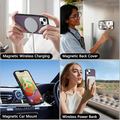 Wallet Case for iPhone 14 Plus with Card Holder/Crossbody Wallet/Strap| RFID Blocking | Magnetic | Kickstand | Detachable | PU Leather Phone Case for iPhone 14 Plus,6.7 in,Purple