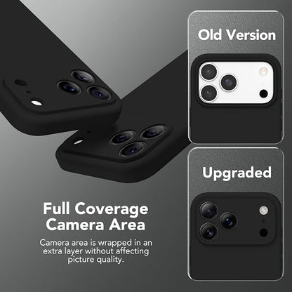 Magnetic for iPhone 17 Pro Case, Compatible with MagSafe, [Full Camera Protection][Screen Protector] Silicone Shockproof Protective Phone Case for iPhone 17 Pro 6.3", Black