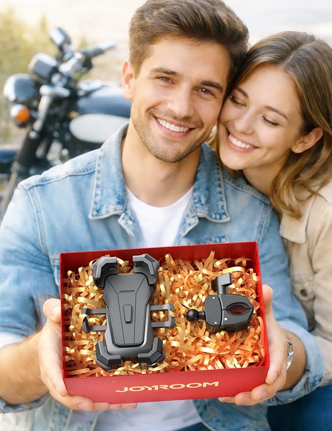 Motorcycle Phone Mount Holder -[Dual Vibration Dampener] [7.2'' Big Phone Friendly] Bike Phone Holder Mount Motorcycle Accessories Bicycle Handlebar Phone Mount for iPhone, Galaxy All Cell Phones