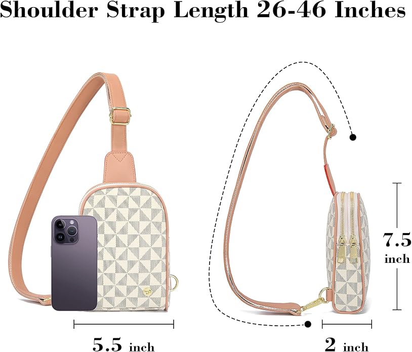 INICAT Small Sling Bag for Women Everyday & Travel Crossbody Bags Lightweight Cross Body Purses Vegan Leather