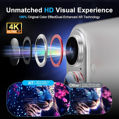 X-it 2-Pack Camera Lens Protector for iPhone 17/16/16 Plus, [Shatterproof & Impact Resistant] 9H High-Alumina Tempered Glass, Anti-Scratch, Dustproof, Strong Adsorption, Case Friendly, Ultra HD Clear