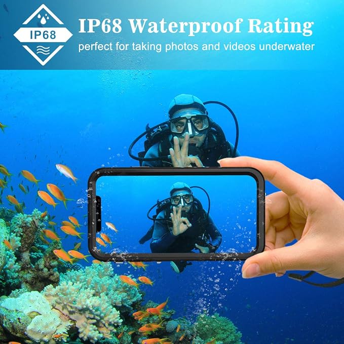 SPORTLINK Waterproof Case for iPhone 11, Full Body Heavy Duty Protection Full Sealed Cover Shockproof Dustproof Built-in Clear Screen Protector Rugged Case for iPhone 11 6.1 Inch Black