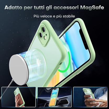 TOCOL Magnetic for iPhone 11 Case, Upgraded Full Camera Protection, Compatible with Magsafe, Military Grade Protection, Bumper for iPhone 11 6.1 Inch, (Light Green)