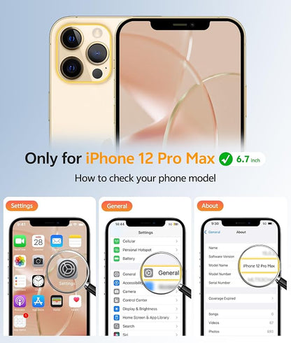 FNTCASE for iPhone 12 Pro Max Case: [Compatible with Magsafe] Translucent Matte Magnetic Phone Cover - Military Grade Drop Protection Shockproof Protective Cases - Desert Gold