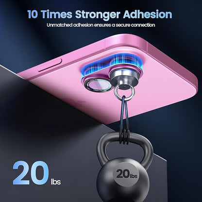 CACOE Camera Lens Protector for iPhone 16/16 Plus/17 - Metal Frame Tempered Glass Cover, [Anti-Scratch] [Drop-Proof][Strong-Adhesion] Camera Screen Cover(Pink)