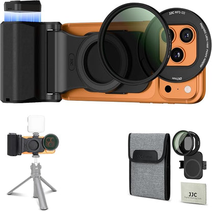 Upgraded 67mm CPL Filter Mount Kit with Magnetic Phone Camera Grip & Storage Pouch for iPhone 17 Air 16 15 14 Pro Max Accessories,Circular Polarizer Lens Filter Adapter Set w Cold Shoe & 1/4'' Hole