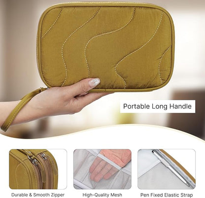 Skycase Tech Pouch - Lightweight Electronics Organizer Travel Case, Double Layers Travel Cable Organizer, All-in-One Storage Bag for Charger, Cord, Phone, Flash Drive, Accessories - XL