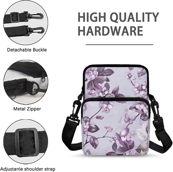 Men's Crossbody Bag, Small Cell Phone Wallet, Women's Shoulder Handbag, Travel Gym Bag