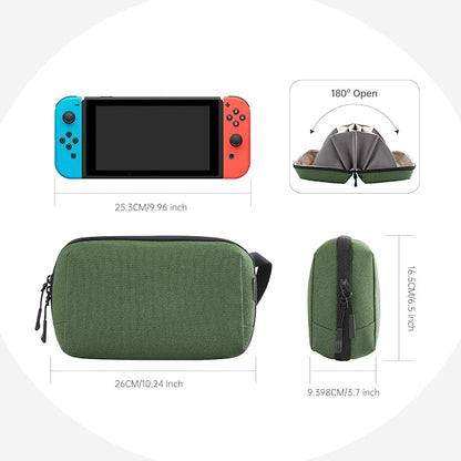 simtoper Electronic Organizer Travel Case Bag for Cables, Switch, SD card, Passport and More – Ultimate Protection & Portability Waterproof (Green)