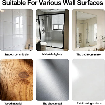 Wall Mount Shower Phone Holder Waterproof,Bathroom Accessories,Waterproof Phone Case,Shower Phones Holder With Speaker,360° Rotation,Suction Cup Bathroom Case Mount Shelf (White)