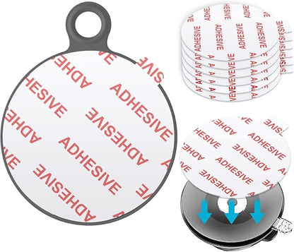 AZXYI 6 Pcs Clear Adhesive Replacement for Suction Cup Dashboard Phone Mount - Easy to Use, High Bond, Peels Off Without Leaving Residue