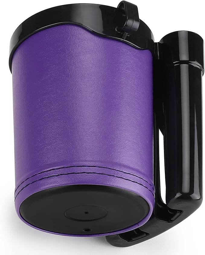 Accmor 3-in-1 Bike Cup Holder with Cell Phone Keys Holder, Bike Water Bottle Holders, Universal Bar Drink Cup Can Holder for Bicycles, Motorcycles, Scooters, Black Purple