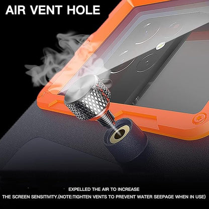 Underwater Snorkeling Diving Phone Case, Universal Waterproof Phone Case for iPhone 17/16/15/14/13/12/11Pro Max/XR/XS/X for Samsung Galaxy S24/S23/S22/S21,Scuba Underwater Photo Video Housing(Orange)