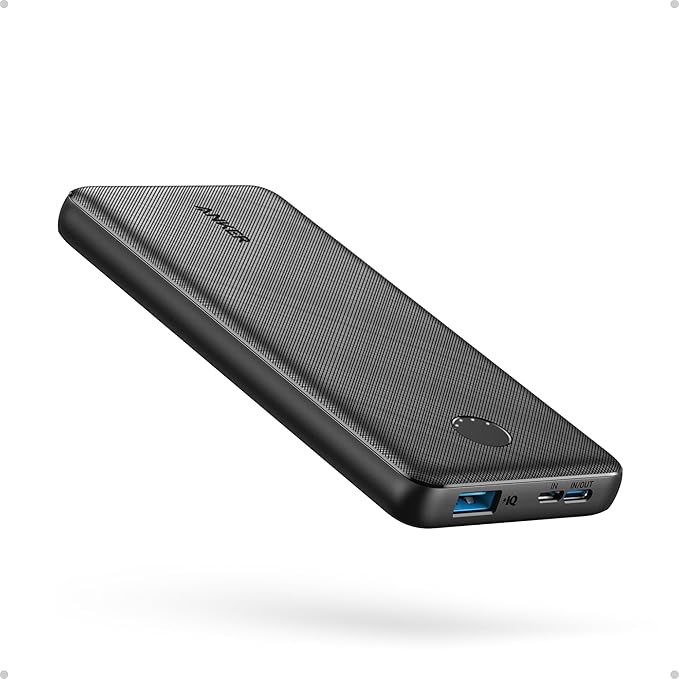 Anker Power Bank(PowerCore 10K), Compact Travel-Ready 10,000mAh Battery Pack with PowerIQ Charging Technology, 5V/3A High-Speed Charging for iPhone, iPad,and More (2, Black)