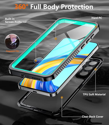 Temdan for Samsung Galaxy S25 FE Case Waterproof, [Military-Grade Drop Protection] [IP68 Underwater] Full Body Heavy Duty Rugged Shock-Proof Case for S25 FE 6.7 Inch Teal