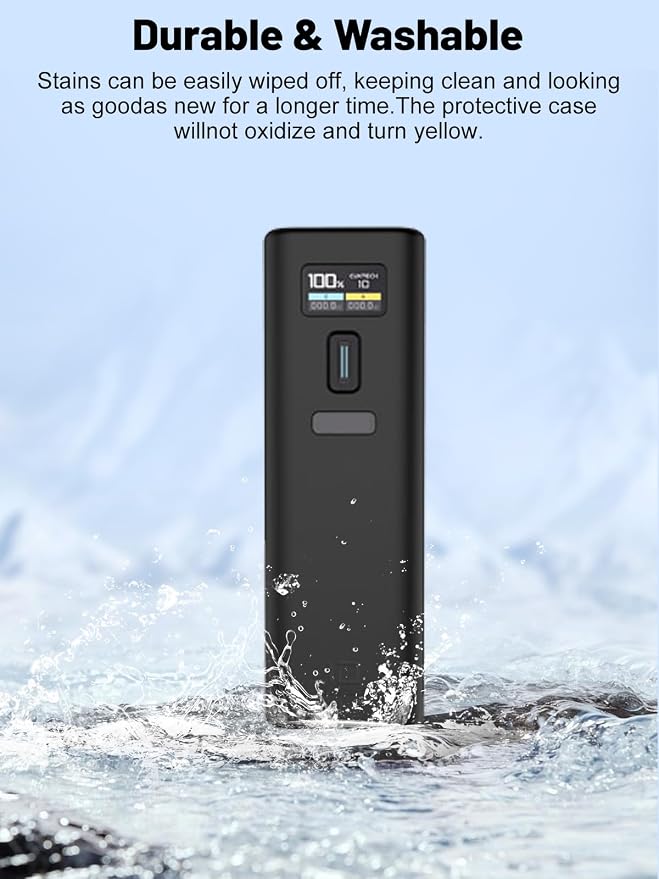 Silicone Protective Case Compatible with CUKTECH 10 Power Bank 10,000mAh 150W, Full-Body Protective Cover with Precise Cutouts, Shockproof & Scratch-Resistant Sleeve (Black)