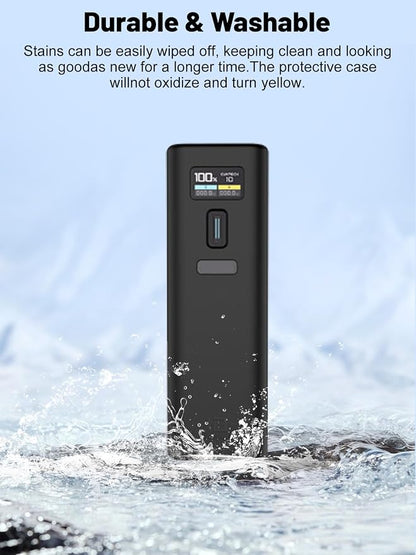 Silicone Protective Case Compatible with CUKTECH 10 Power Bank 10,000mAh 150W, Full-Body Protective Cover with Precise Cutouts, Shockproof & Scratch-Resistant Sleeve (Black)