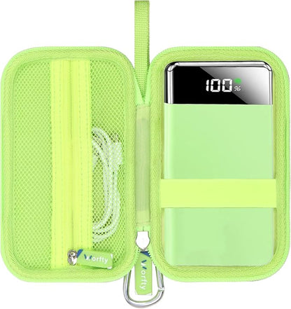 Hard Travel Case for SABANI for LOVELEDI for IAPOS for Pxwaxpy for OHOVIV for FOCHEW Portable Charger Power Bank, Storage Holder for Fast Charging Battery Protective Case (Lime Green)