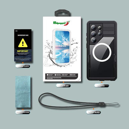 Losin Compatible with Galaxy S26 Ultra Case Waterproof Magnetic [Compatible with MagSafe] [Drop Protection] [IP68 Underwater] Full Body Shockproof Protective Phone Case, Black