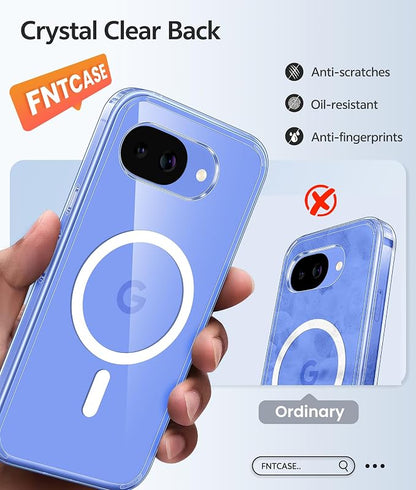 FNTCASE for Google Pixel 10a Case: [Fit for Magsafe] [Screen Protector] Anti Yellowing Transparent Clear - Military Grade Shockproof Protective Phone Cover for Pixel 10A - Clear
