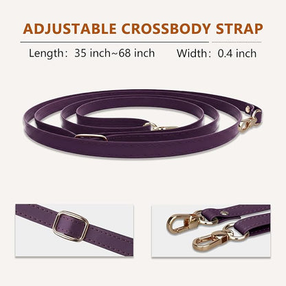 Keallce Case for Samsung Galaxy S26 Ultra 6.9'' Wallet Case,Crossbody Zipper Purse Wrist Strap Lanyard Handbag,RFID Blocking Card Slots,Flip Leather Cover for Samsung S26 Ultra,Darkpurple