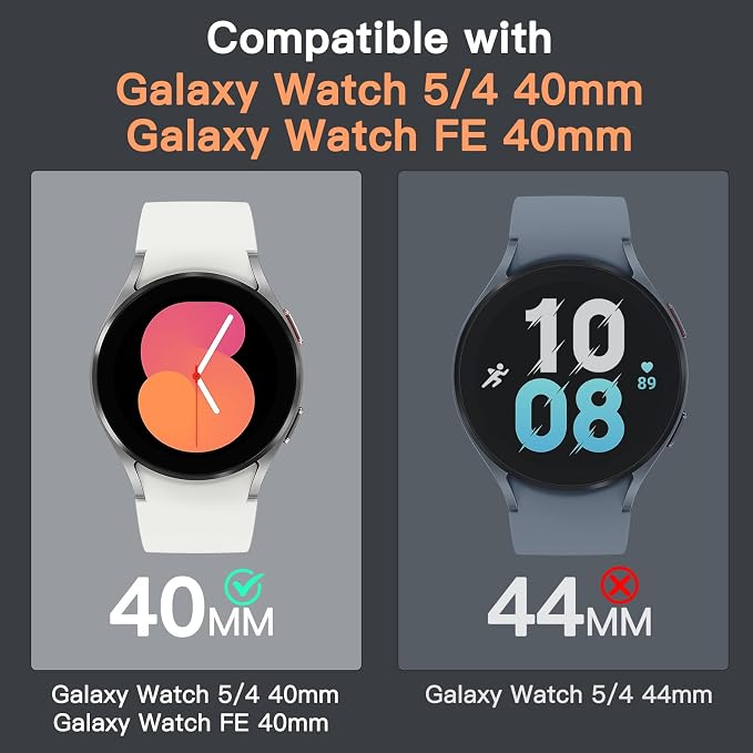 JETech Screen Protector for Samsung Galaxy Watch FE/5/4 40mm, 3-Pack | Tempered Glass Protection, HD Clear, Anti-Scratch Design
