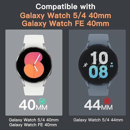 JETech Screen Protector for Samsung Galaxy Watch FE/5/4 40mm, 3-Pack | Tempered Glass Protection, HD Clear, Anti-Scratch Design