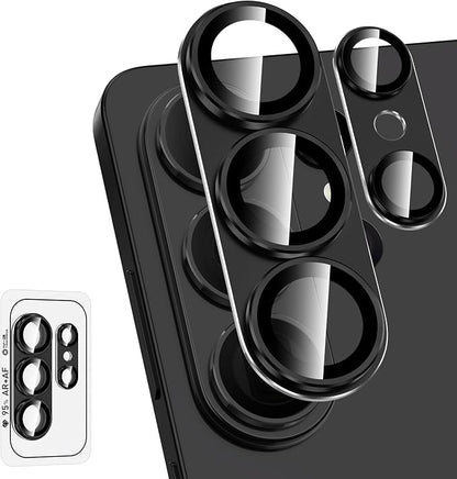 for Samsung Galaxy S26 Ultra Camera Lens Protector, Electroplated Matte Back with 9H Tempered Glass Lens Protector, [Strong Adsorption] [Case-Friendly] Metal Ring HD Clear Lens Cover, Black