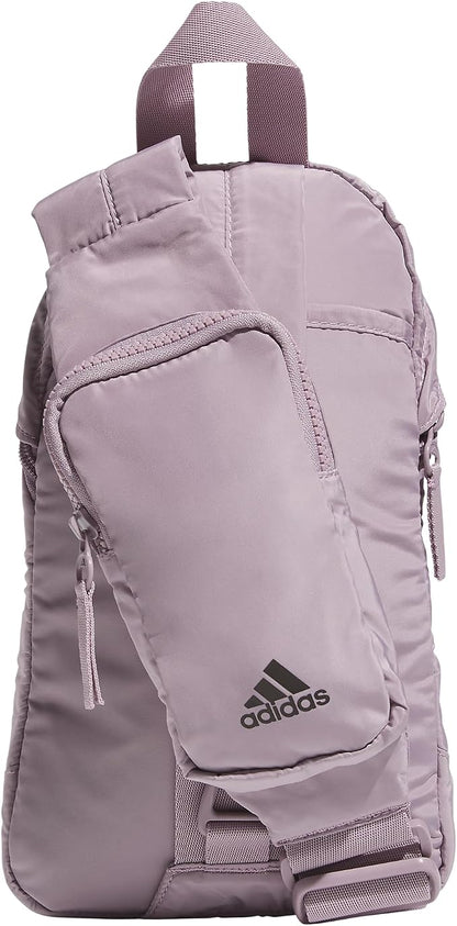 adidas Essentials Sling Small Crossbody Bag for Women and Men (5L), Preloved Fig Purple/Black/2.0, One Size