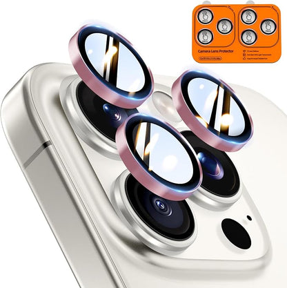 TOCOL for iPhone 14 Pro Max Camera Lens Protector/iPhone 14 Pro Camera Lens Protector Tempered Glass HD Individual Scratch Resistant Cover Accessories Case Friendly 2 Pack（Pink）