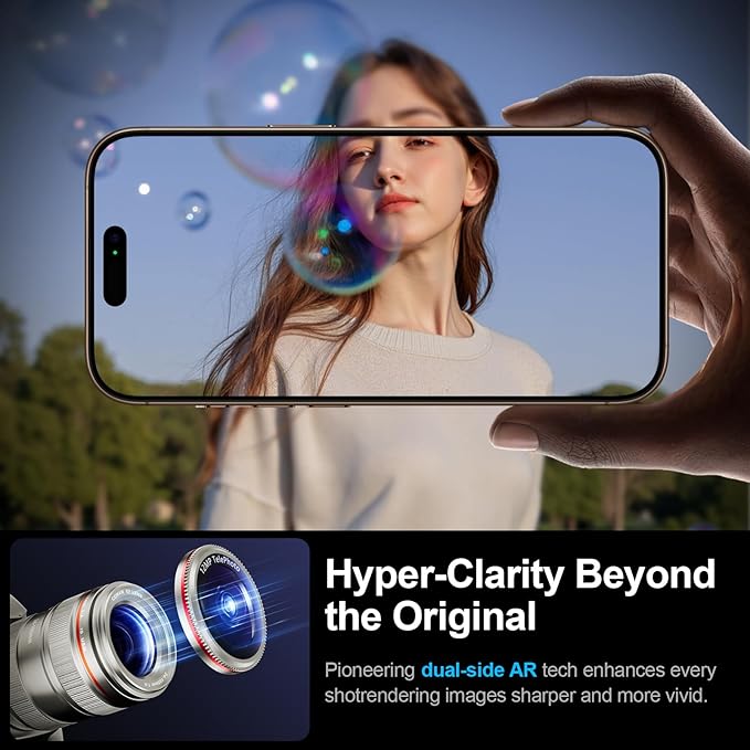 X-it 2-Pack Camera Lens Protector for iPhone 16/15/14 Pro Max&16/15/14 Pro, [Shatterproof & Impact Resistant] 9H High-Alumina Tempered Glass, Anti-Scratch, Dustproof, Strong Adsorption, Case Friendly, Ultra HD Clear