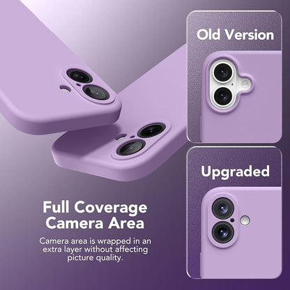 Magnetic for iPhone 16 Plus Case, Compatible with MagSafe, [Full Camera Protection][Screen Protector] Silicone Shockproof Protective Phone Case for iPhone 16 Plus 6.7", Light Purple