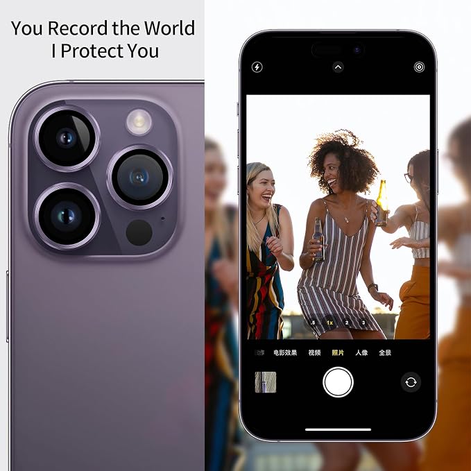 2 Packs Camera Lens Protector for iPhone 14 Pro Max/iPhone 14 Pro Matte Alloy Camera Cover Lens Shield No Lens [Unobstructed Shooting] [Case Friendly] [Premuim Metal] Silver