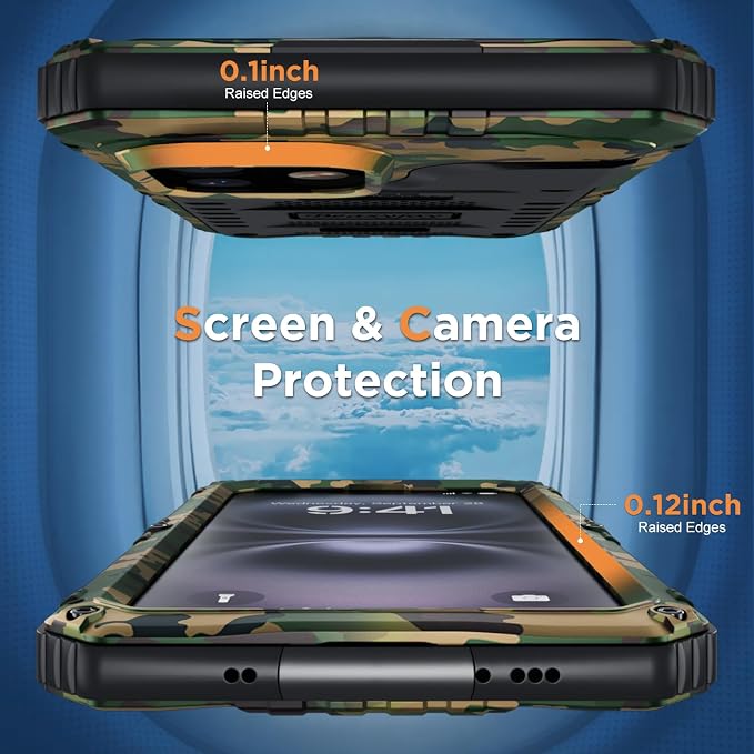 Beasyjoy for iPhone 16 Plus Case Waterproof, Metal Heavy Duty Full Body Protective Case with Built-in Screen Protector, Military Grade Shockproof Defender Cover for iPhone 16 Plus 6.7", Camo