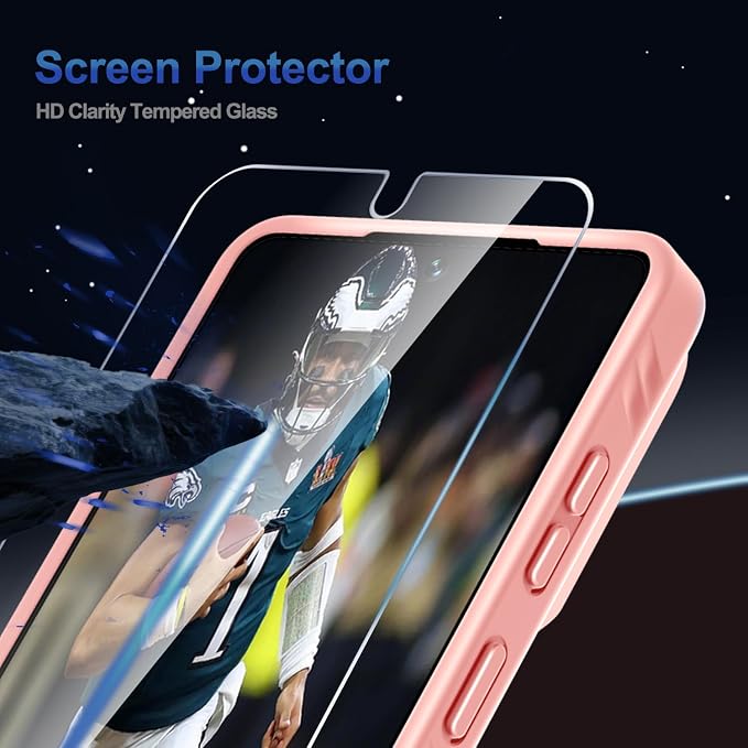 RMOCR for Samsung Galaxy S26 Ultra Case with Screen Protector+Lanyard Wrist Strap,Magnetic Translucent Matte Rugged Slim Phone Cover Built in Invisible Kickstand [Fit for MagSafe],2026 Cute Pink