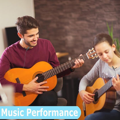 Black Lapel Lavalier Microphone Unidirectional Condenser Super Cardioid Mic Compatible with Sennheiser Wireless Bodypack Transmitter System with 3.5mm Female Screw Plug